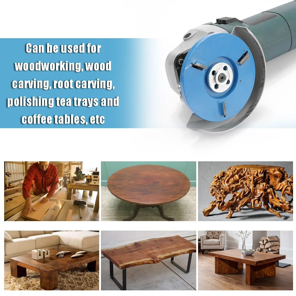 Professional Three Teeth Power Wood Carving Disc Tool Milling Cutter Woodworking Tools for 16mm Aperture Angle Grinder
Professional Three Teeth Power Wood Carving Disc Tool Milling Cutter Woodworking Tools for 16mm Aperture Angle Grinder