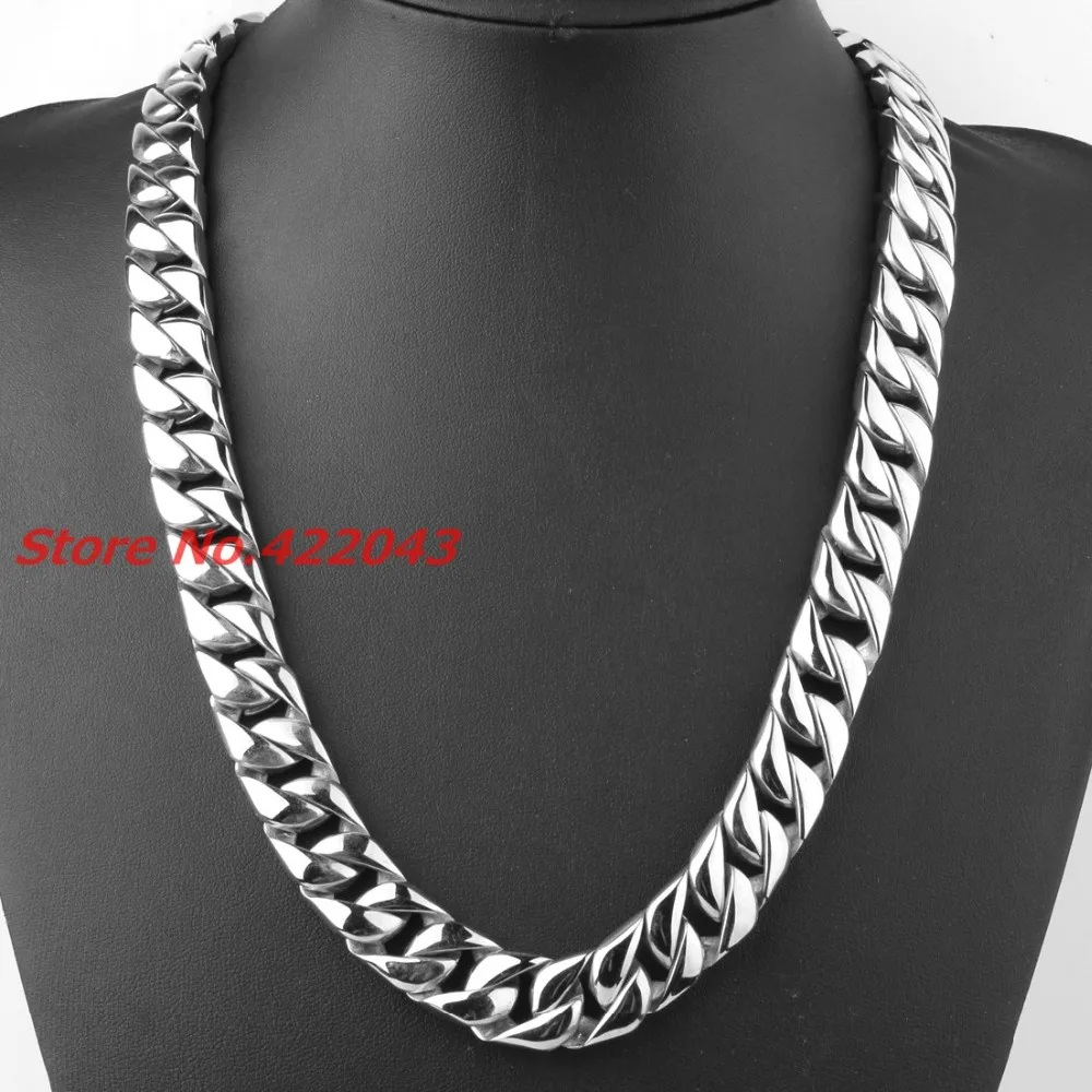 7"~40" 15MM Heavy Cool Silver color 316L Stainless Men's Curb Cuban Chain Necklace New Arrived Jewelry For Mens Boy's
7"~40" 15MM Heavy Cool Silver color 316L Stainless Men's Curb Cuban Chain Necklace New Arrived Jewelry For Mens Boy's