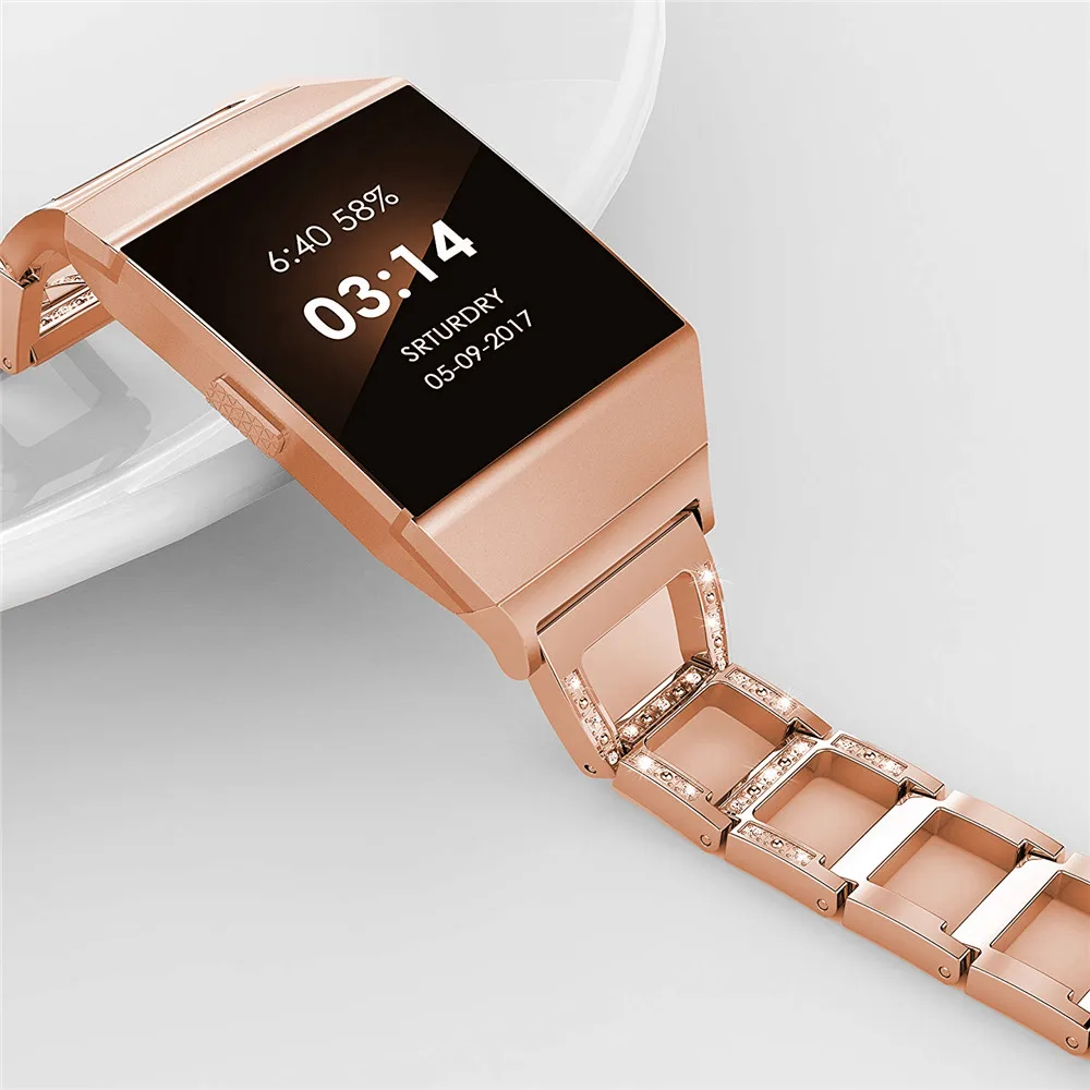 Smart WatchBandFor Fitbit Ionic Band Luxury Rhinestone Stainless SteelStrap Smartwatch Metal Replacement Wrist tracker bracelet
Smart WatchBandFor Fitbit Ionic Band Luxury Rhinestone Stainless SteelStrap Smartwatch Metal Replacement Wrist tracker bracelet