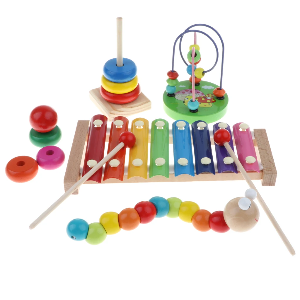 4PCS Montessori Educational Wooden Toy - Music Color & Shape Puzzle Cogniton Learning Xylophone Ring Tower Set #B
4PCS Montessori Educational Wooden Toy - Music Color & Shape Puzzle Cogniton Learning Xylophone Ring Tower Set #B