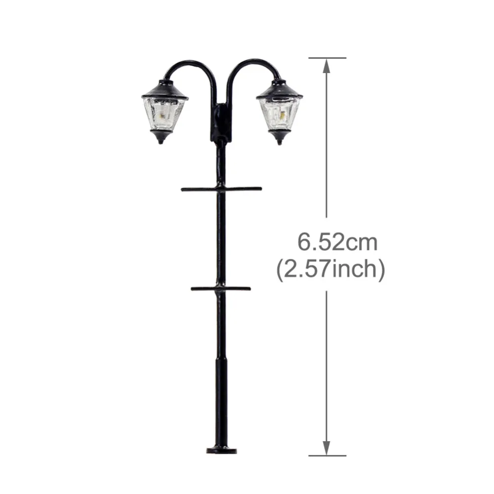 LYM60 5pcs Warm White Double Heads Model Train 1:87 Street Lights HO Scale Lamp Post LEDs 65mm Miniature
LYM60 5pcs Warm White Double Heads Model Train 1:87 Street Lights HO Scale Lamp Post LEDs 65mm Miniature