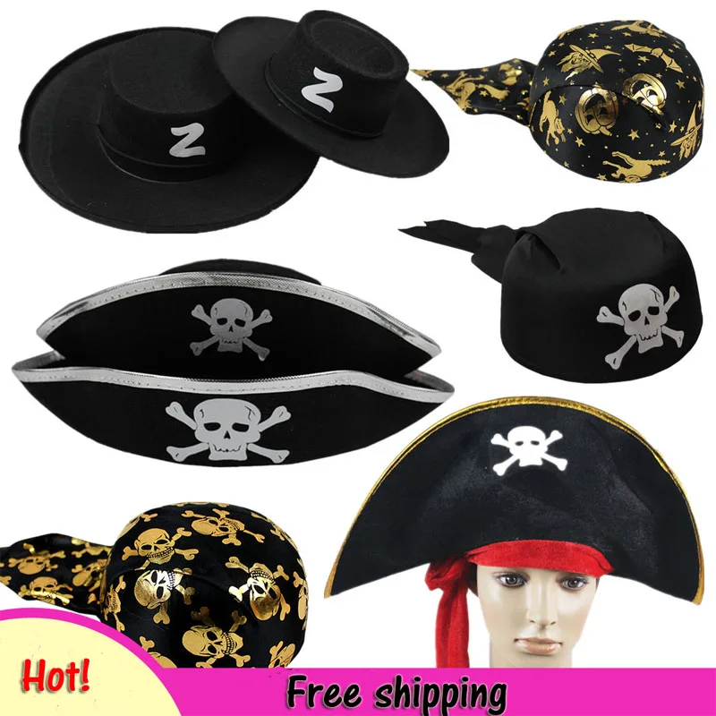 Halloween disguised as pirates of the Caribbean hat many styles Captain hat pumpkin pirate cap Zorro hat
Halloween disguised as pirates of the Caribbean hat many styles Captain hat pumpkin pirate cap Zorro hat