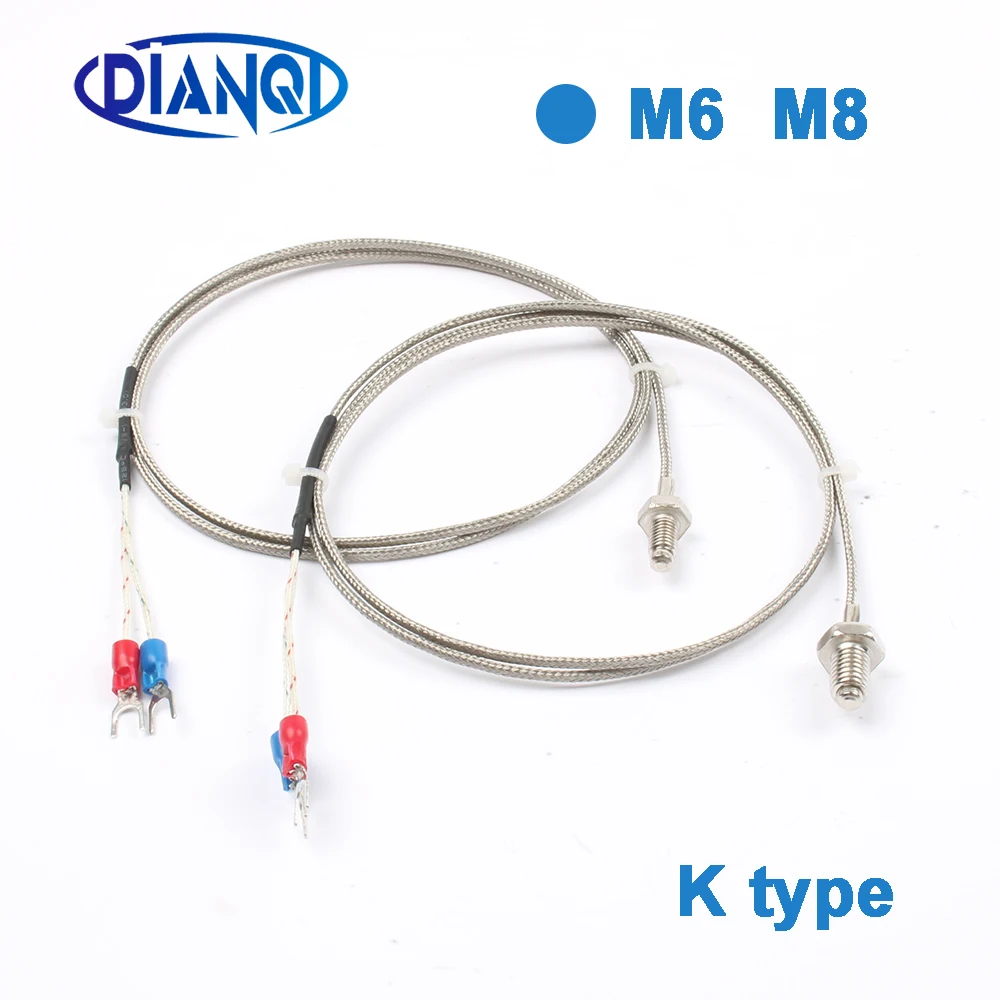 Thermocouple M6 M8 threaded inch thermal resistance temperature sensor temperature line probe temperature sensor
Thermocouple M6 M8 threaded inch thermal resistance temperature sensor temperature line probe temperature sensor