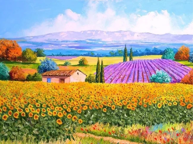 Special price # home office Original ART # Beautiful Countryside Sunflower Lavender # 100% hand painted landscape oil painting
Special price # home office Original ART # Beautiful Countryside Sunflower Lavender # 100% hand painted landscape oil painting
