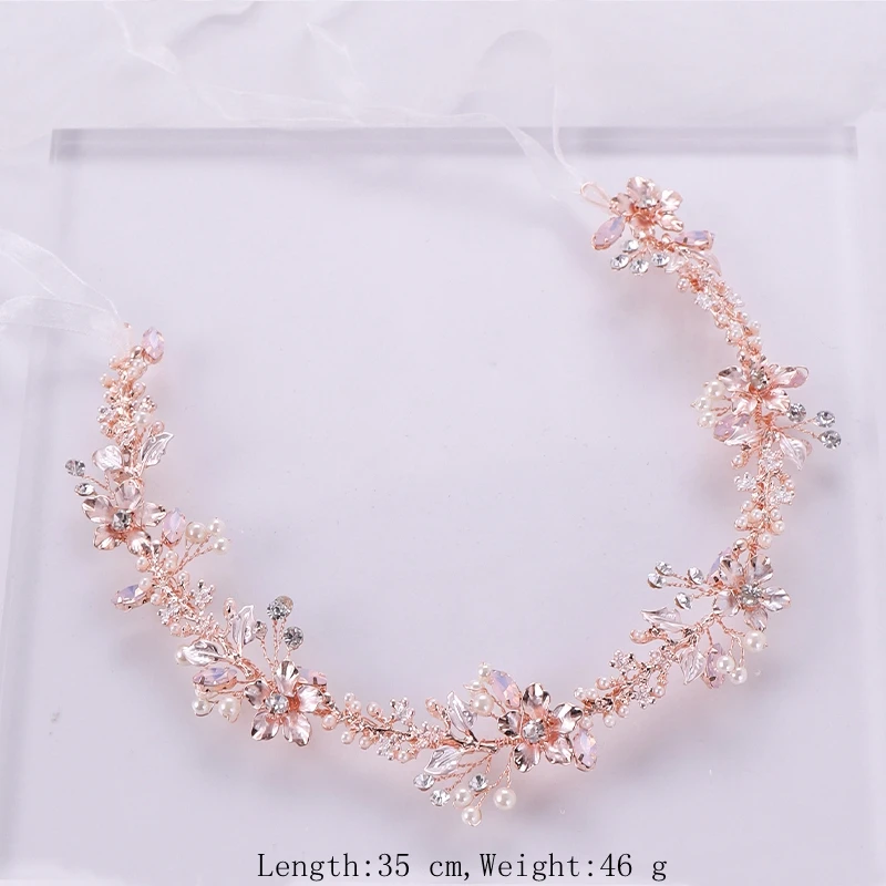 Rose Gold Flower Wedding Headband Bridal Hair Accessories Rhinestone Pearl Bride Head Band Headdress Women Accessories
Rose Gold Flower Wedding Headband Bridal Hair Accessories Rhinestone Pearl Bride Head Band Headdress Women Accessories