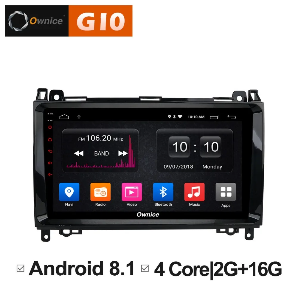 HD 9 "четырехъядерный Android 8 1 автомобильный DVD плеер для Mercedes Benz Sprinter A B Class B200 Vito