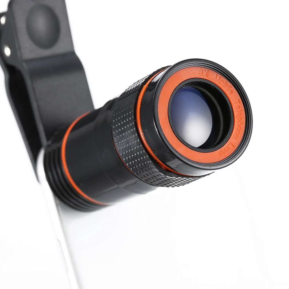 8x зум оптический телескоп объектив камеры мобильного телефона с зажимом для iPhone