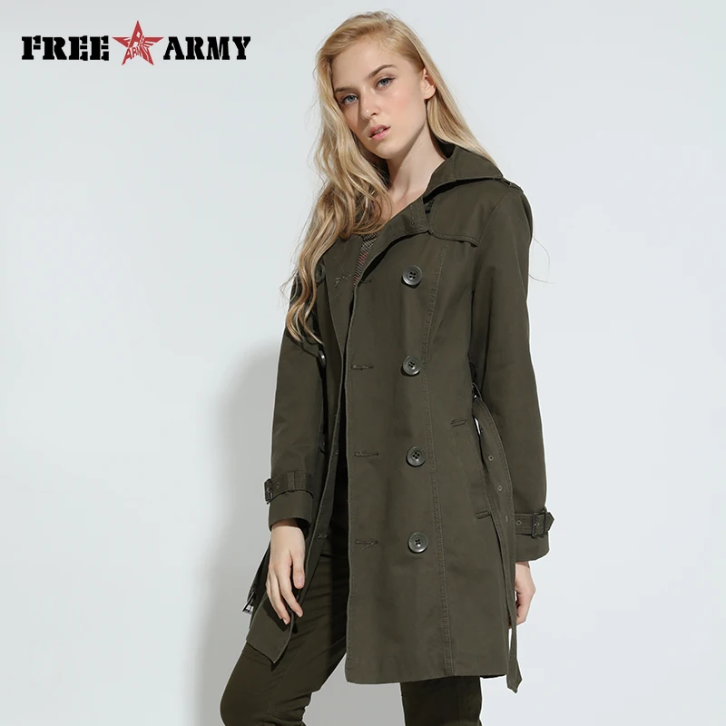 2016 Autumn Fashion Long Trench Brand Women Coat Spring Coats Casual Cotton Army Green Trench Womens Outerwear GS76366
2016 Autumn Fashion Long Trench Brand Women Coat Spring Coats Casual Cotton Army Green Trench Womens Outerwear GS76366