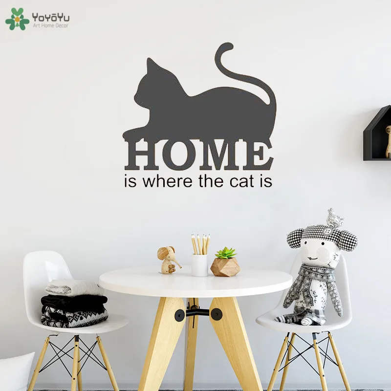 YOYOYU Wall Decal Cute Quote Sticker Home Is Where The Cat Is Modern Houseware Removable Motivational Words Art Decor MuralCT546
YOYOYU Wall Decal Cute Quote Sticker Home Is Where The Cat Is Modern Houseware Removable Motivational Words Art Decor MuralCT546