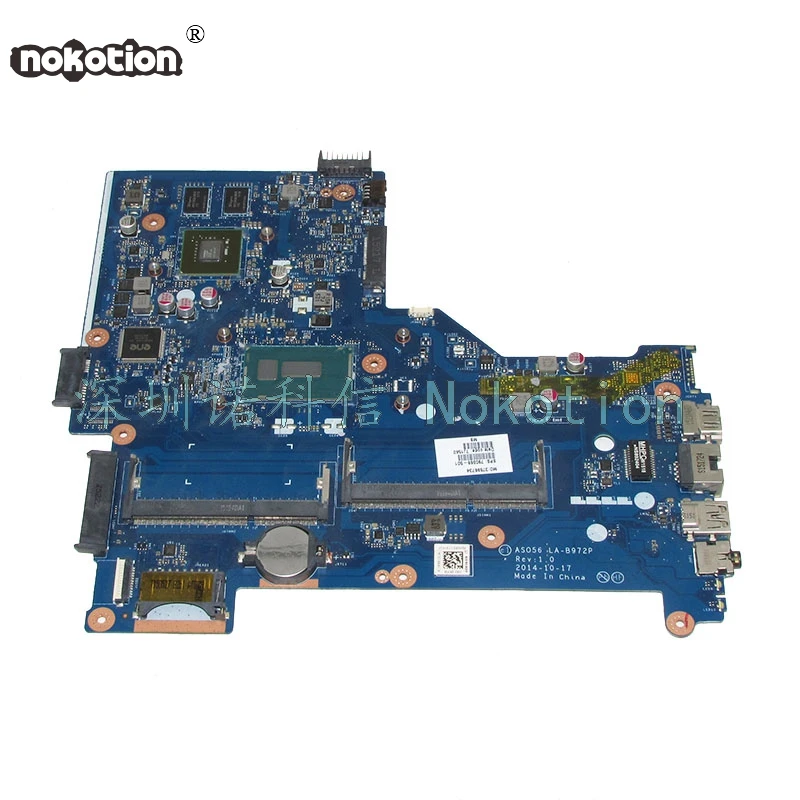 NOKOTION ASO56 LA-B972P 790669-501 790669-001 for HP Pavilion 15-R G3 15-R264DX laptop motherboard SR23Y I5-5200U NVIDIA 820M
NOKOTION ASO56 LA-B972P 790669-501 790669-001 for HP Pavilion 15-R G3 15-R264DX laptop motherboard SR23Y I5-5200U NVIDIA 820M