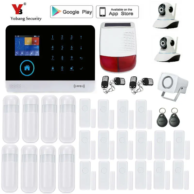 Yobang Security Wireless wifi SMS Home GSM Alarm system House intelligent auto Burglar Door Security Alarm Systems
Yobang Security Wireless wifi SMS Home GSM Alarm system House intelligent auto Burglar Door Security Alarm Systems