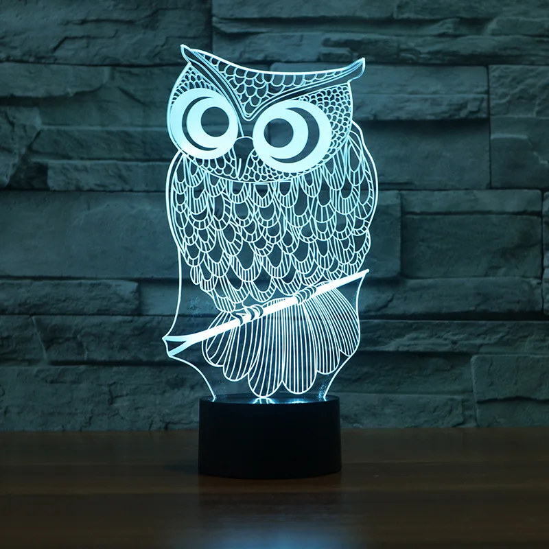 Owl Multi color Touch 3d Led Lamp Acrylic Visual Table Led Night Lamp Lovely cartoon children's toys Led Night Light
Owl Multi color Touch 3d Led Lamp Acrylic Visual Table Led Night Lamp Lovely cartoon children's toys Led Night Light