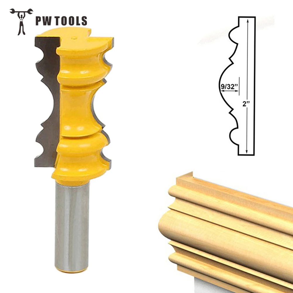 1/2 * 1-1/8 Shank Large Elaborate Chair Rail Molding Router Bit For Woodworking Router Cutter
1/2 * 1-1/8 Shank Large Elaborate Chair Rail Molding Router Bit For Woodworking Router Cutter
