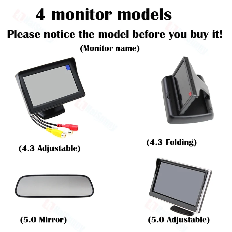 HaiSunny Car Reversing Camera System With Intelligent Dynamic Trajectory Night Vision Back up Reverse Camera Monitor Foldable
HaiSunny Car Reversing Camera System With Intelligent Dynamic Trajectory Night Vision Back up Reverse Camera Monitor Foldable