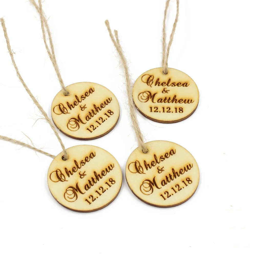 50 Pcs Personalized Engraved Wooden Round Tags Wedding Gift Labels With Twine Custom Rustic Wood Wine Charm Bridal Shower Favors
50 Pcs Personalized Engraved Wooden Round Tags Wedding Gift Labels With Twine Custom Rustic Wood Wine Charm Bridal Shower Favors