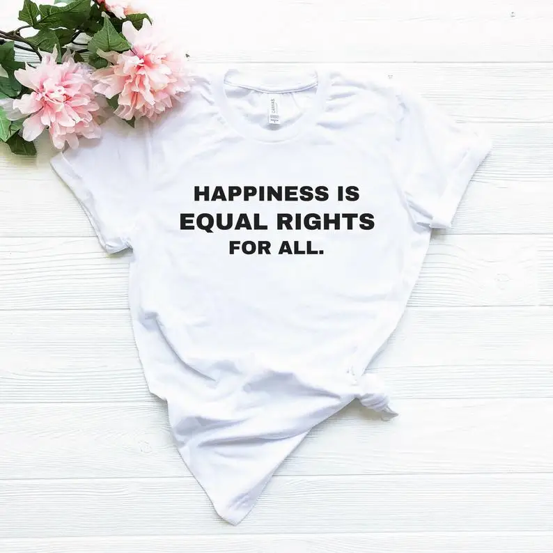 Skuggnas New Arrival Happiness is Equal Rights For All T-shirt Equal Rights t shirt Human Rights Shirt Drop Shipping
Skuggnas New Arrival Happiness is Equal Rights For All T-shirt Equal Rights t shirt Human Rights Shirt Drop Shipping