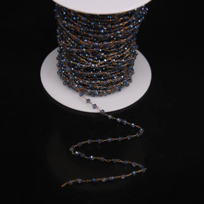 2x3mm,Grey Blue Glass Crystal Bead Rosary Chain,Faceted Rondelle Link Copper Brass Wire Wrapped Chain,DIY Women Necklace Crafts
2x3mm,Grey Blue Glass Crystal Bead Rosary Chain,Faceted Rondelle Link Copper Brass Wire Wrapped Chain,DIY Women Necklace Crafts