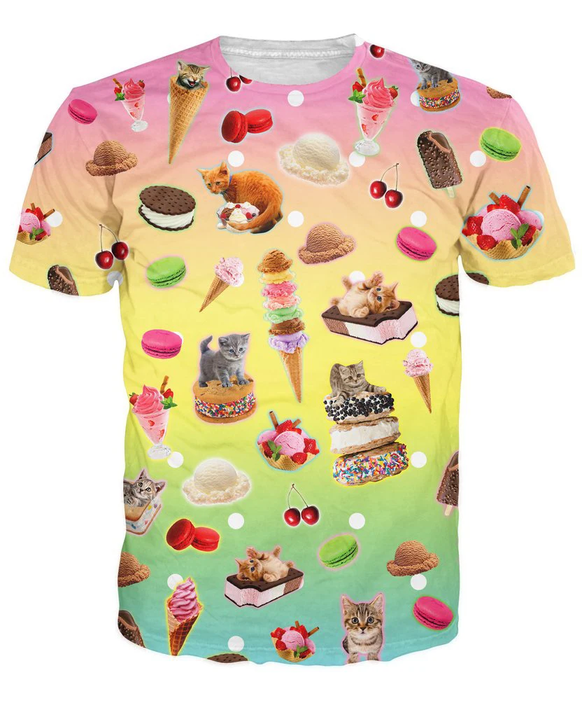 My Sweet Kitties T-Shirt sweets and kittens 3d cute cats t shirt funny design short sleeved casual tees for women men
My Sweet Kitties T-Shirt sweets and kittens 3d cute cats t shirt funny design short sleeved casual tees for women men