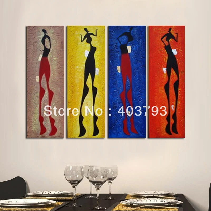MODERN ABSTRACT HUGE WALL ART OIL PAINTING ON CANVAS 4P abstract figuers no frame free shipping
MODERN ABSTRACT HUGE WALL ART OIL PAINTING ON CANVAS 4P abstract figuers no frame free shipping