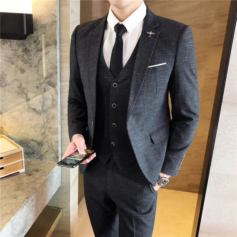 Men's suits cultivate one's morality fashion leisure trousers for men's groom dress
Men's suits cultivate one's morality fashion leisure trousers for men's groom dress