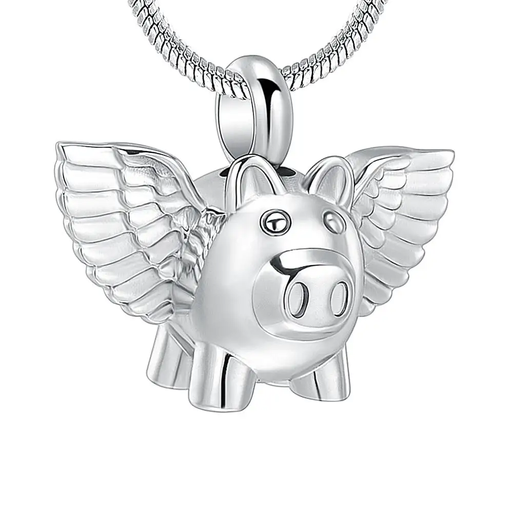 Lovely Flying Pig Pendant Necklace Bring Good Luck Cremation Jewelry Ashes Keepsake Pet Human Memorial Locket Unisex Gift Silver
Lovely Flying Pig Pendant Necklace Bring Good Luck Cremation Jewelry Ashes Keepsake Pet Human Memorial Locket Unisex Gift Silver