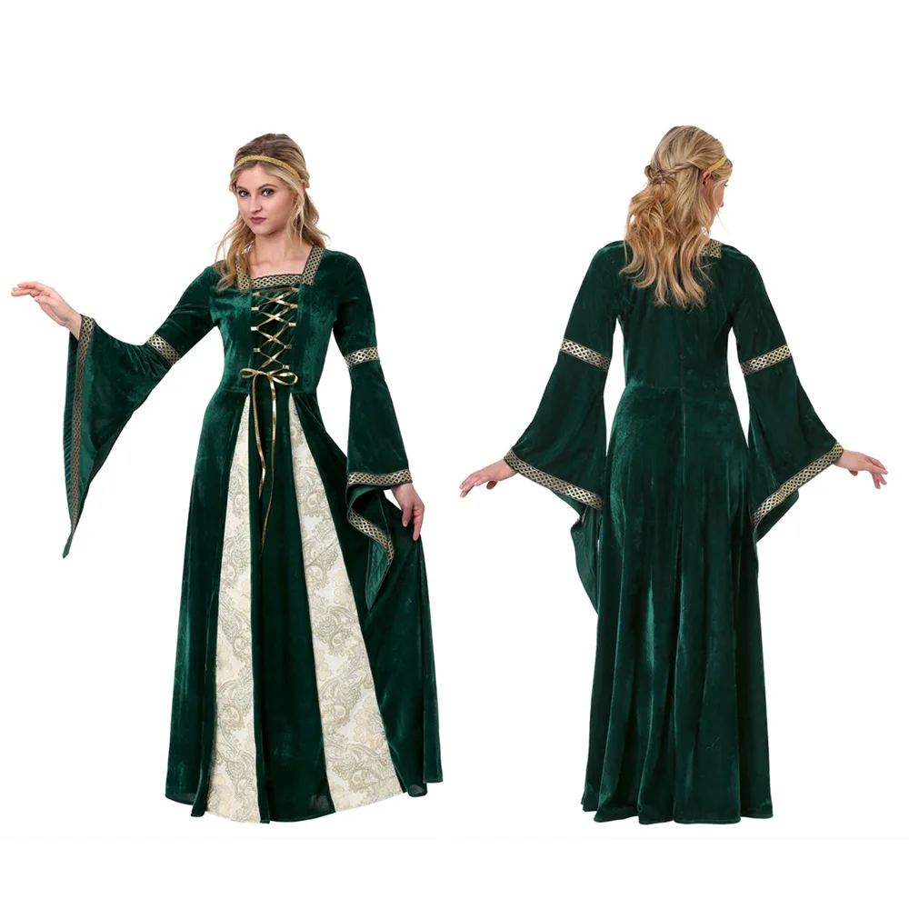 Gothic Medieval Dress Cosplay Carnival Halloween Costume for Women Retro Vestidos Court Long Robe Noble Princess Palace Party
Gothic Medieval Dress Cosplay Carnival Halloween Costume for Women Retro Vestidos Court Long Robe Noble Princess Palace Party