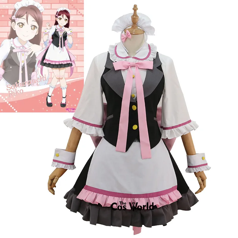 Love Live Sunshine Aqours Sakurauchi Riko Maid Apron Dress Uniform Outfit Anime Cosplay Costumes
Love Live Sunshine Aqours Sakurauchi Riko Maid Apron Dress Uniform Outfit Anime Cosplay Costumes