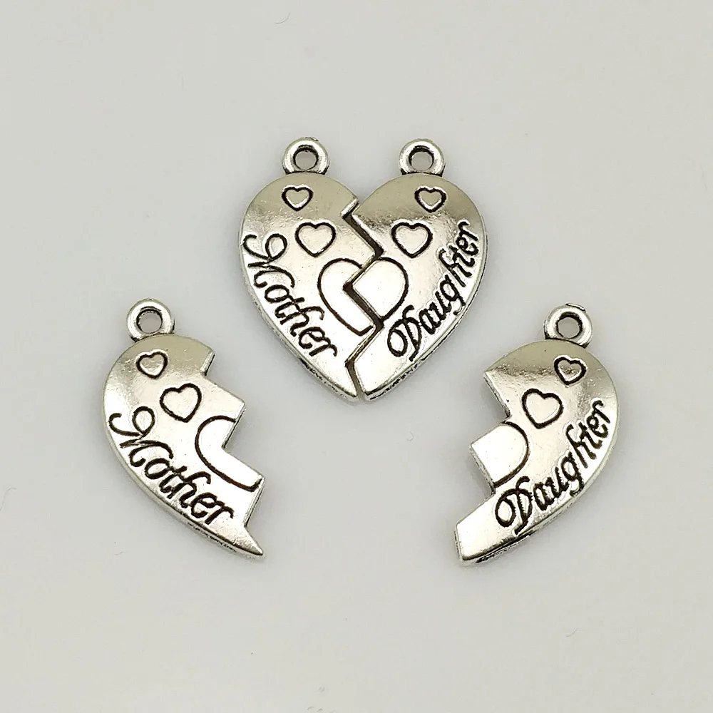 5 pairs Quality Silver plated Heart Pendants combination Charms - mother and daughter
5 pairs Quality Silver plated Heart Pendants combination Charms - mother and daughter