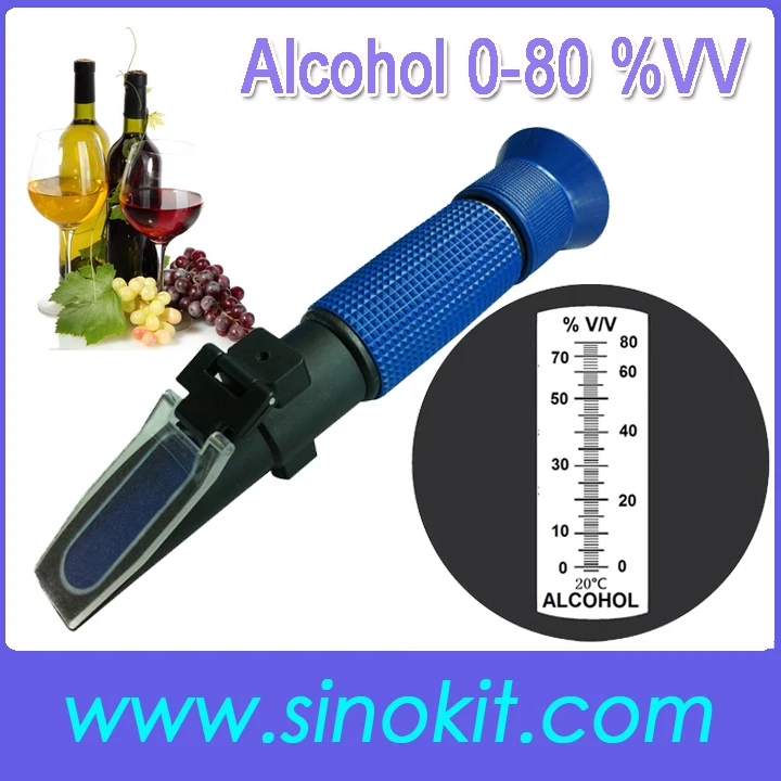 

Free Shipping Cheap 0-80% V V Alcohol ABS Plastic Hand Refractometer P-RHV-80ATC