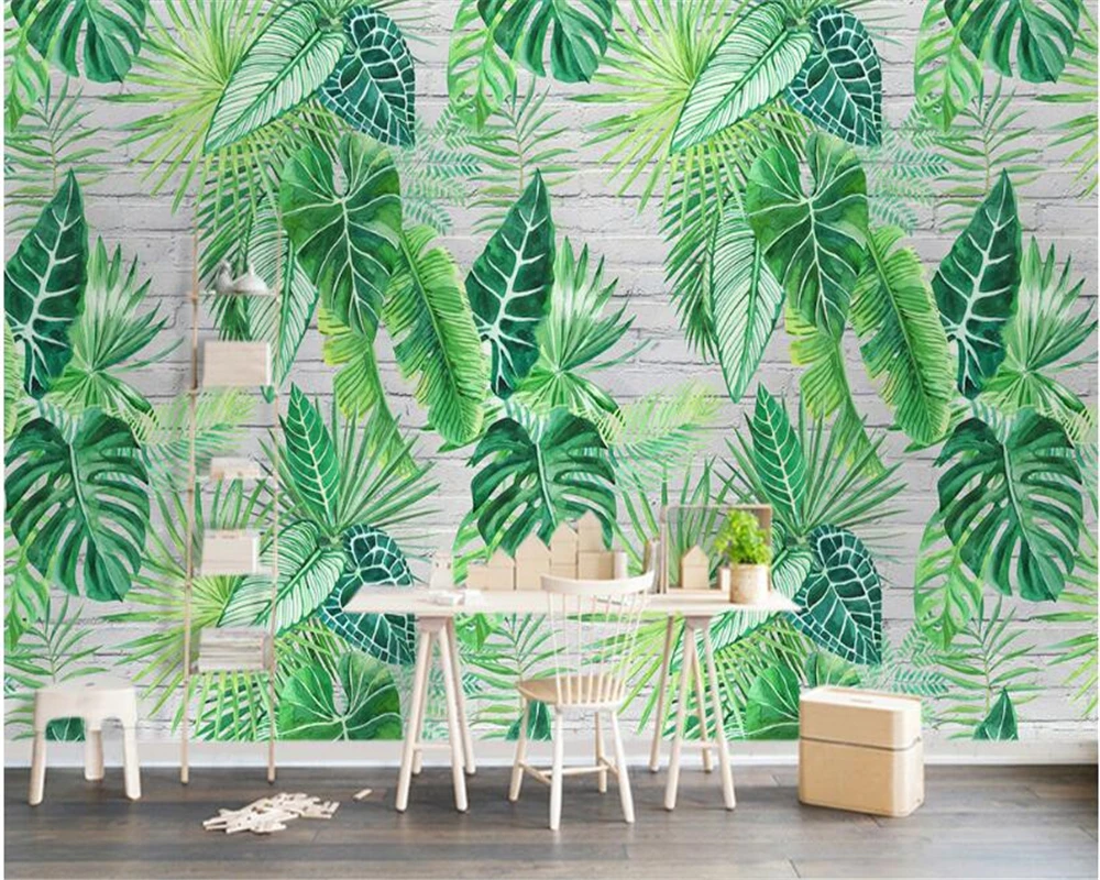 beibehang Eye-catching three-dimensional wallpaper Nordic minimalist tropical plants Turtle leaf background wall paper painting
beibehang Eye-catching three-dimensional wallpaper Nordic minimalist tropical plants Turtle leaf background wall paper painting