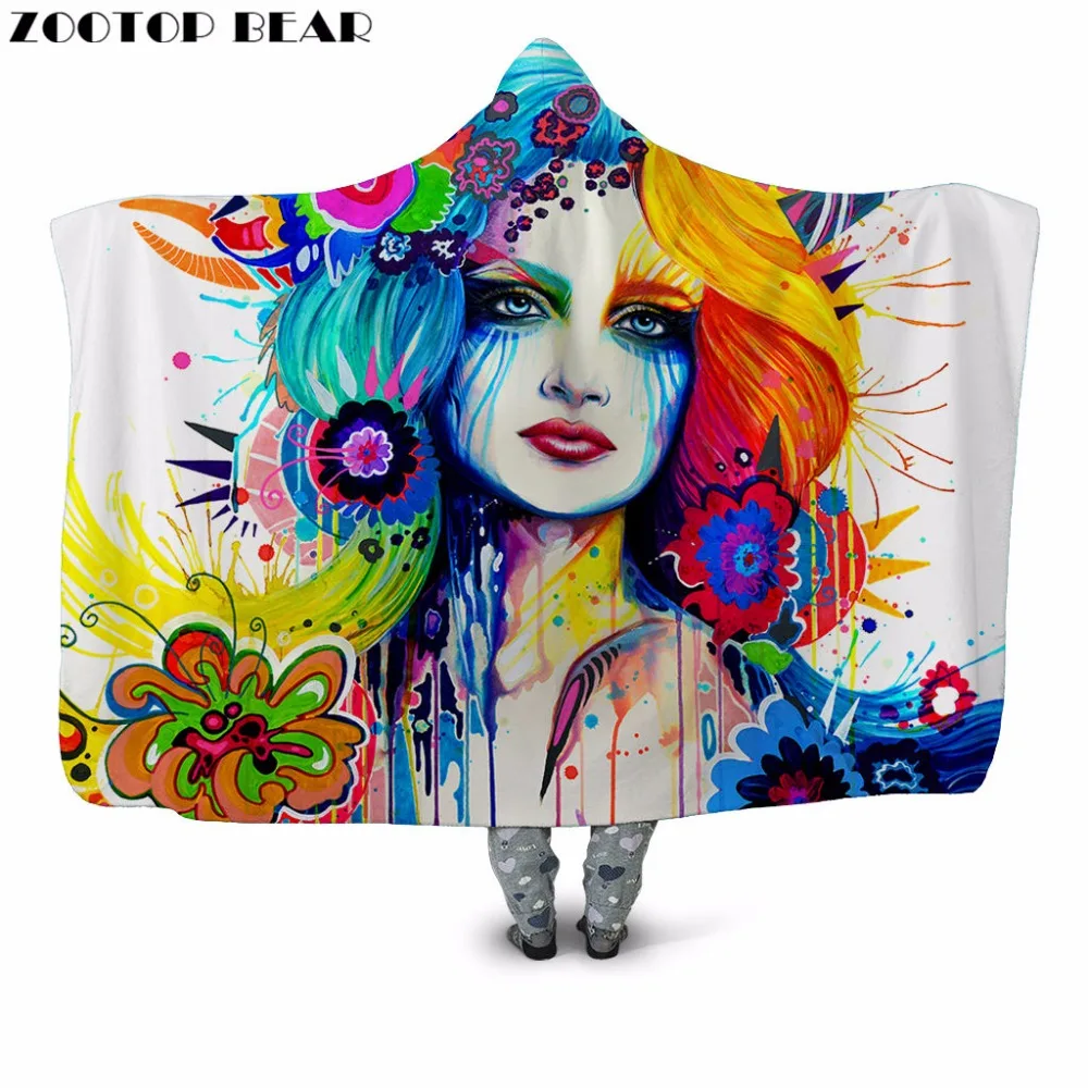 Flower Hair 3D Printed Plush Hooded Blanket for Adults Youth Child Warm Couch Wearable Fleece Throw Blanket Home Office Washable
Flower Hair 3D Printed Plush Hooded Blanket for Adults Youth Child Warm Couch Wearable Fleece Throw Blanket Home Office Washable