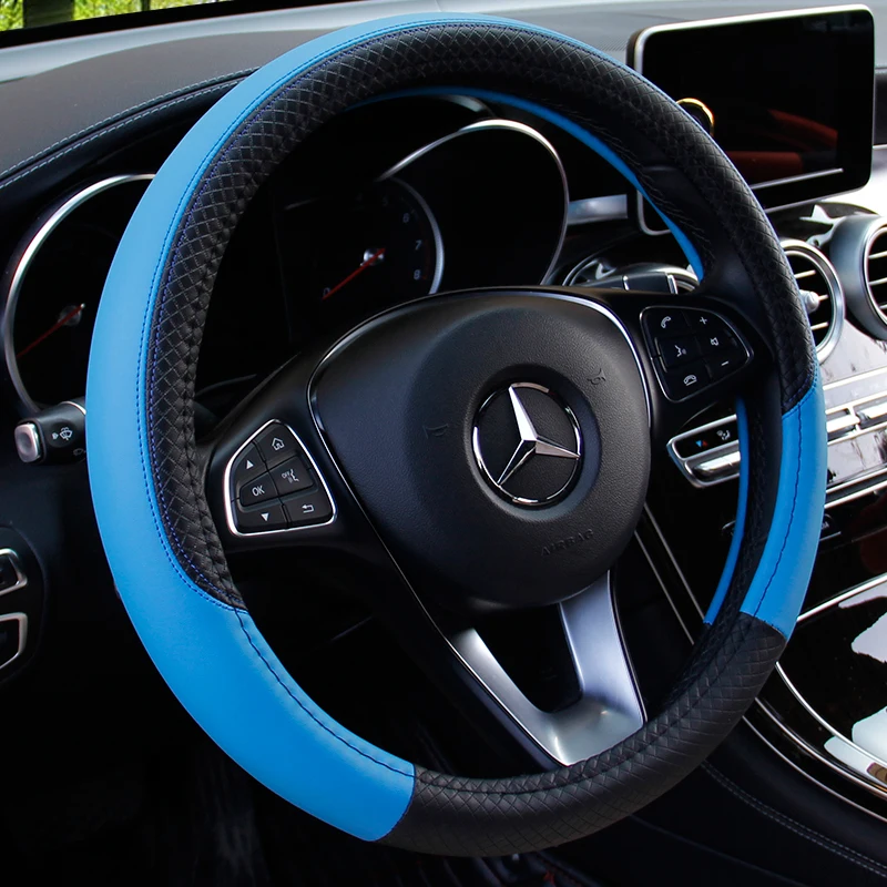 Car Steering-wheel Cover Car-styling Anti-catch Holder Protor Sport Auto Steering Wheel Covers Anti-Slip PU Leather
Car Steering-wheel Cover Car-styling Anti-catch Holder Protor Sport Auto Steering Wheel Covers Anti-Slip PU Leather