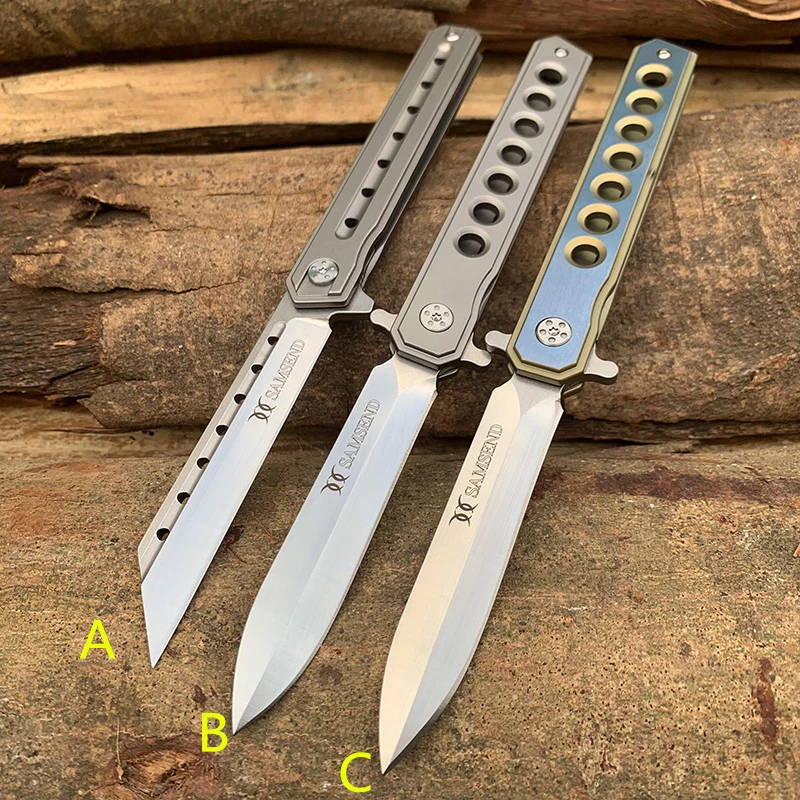 New tactical folding knife titanium alloy second generation commander bearing system D2 hunting adventure knives outdoor tool
New tactical folding knife titanium alloy second generation commander bearing system D2 hunting adventure knives outdoor tool