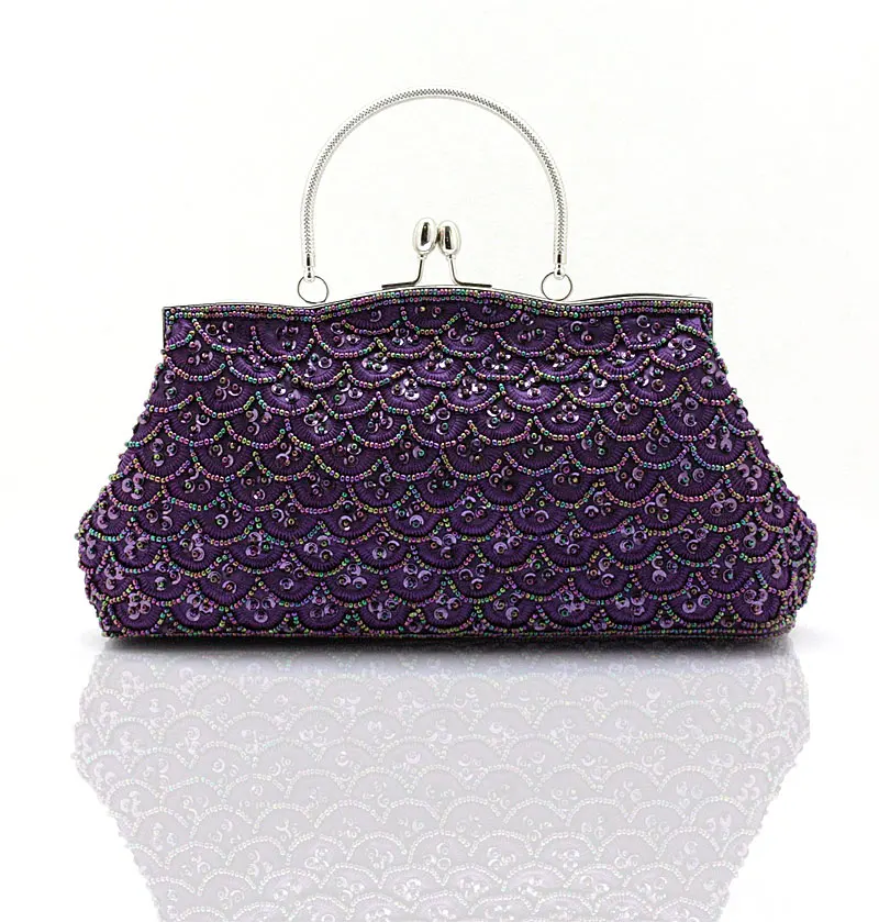New Design Purple Women's Banquet Wedding Evening Bag Clutch handbag Stylish Beaded Sequined Bride Party Purse Makeup Bag 2564
New Design Purple Women's Banquet Wedding Evening Bag Clutch handbag Stylish Beaded Sequined Bride Party Purse Makeup Bag 2564