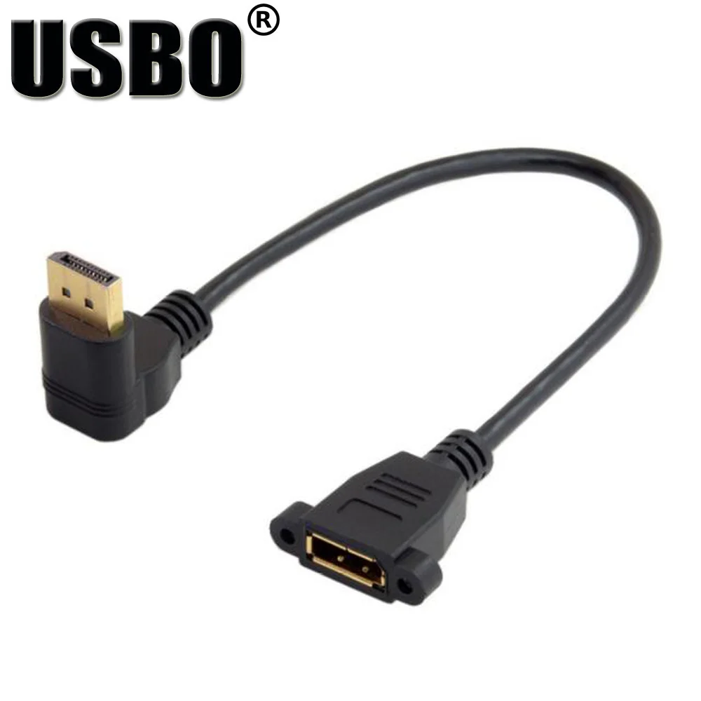 High quality Black 0.2M elbow DisplayPort HD data extension line 1.2V DP male to female monitor video cable with Screw hole
High quality Black 0.2M elbow DisplayPort HD data extension line 1.2V DP male to female monitor video cable with Screw hole