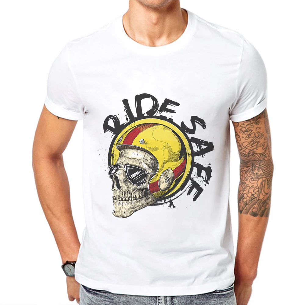 2019 Funny Skull Printed Men T Shirt Short Sleeve Cotton Ride Safe Helmet Design Male T-shirt Hip Hop Man Clothes Tee Cheap Sale
2019 Funny Skull Printed Men T Shirt Short Sleeve Cotton Ride Safe Helmet Design Male T-shirt Hip Hop Man Clothes Tee Cheap Sale
