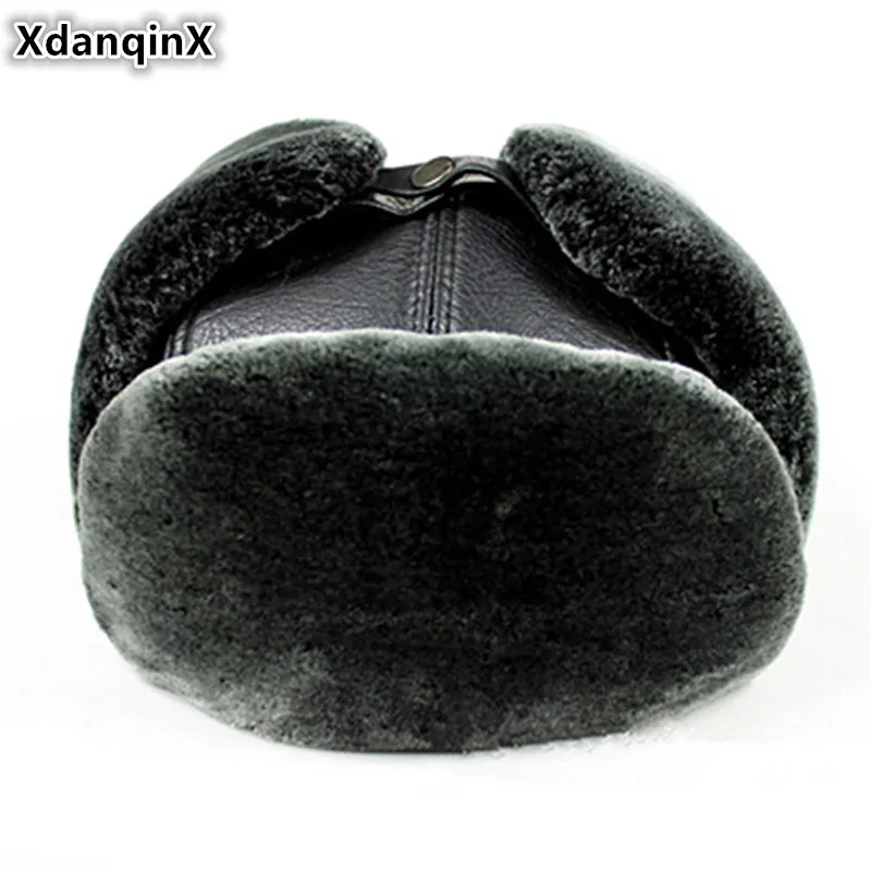 XdanqinX Genuine Leather Hat Winter Warm Men's Bomber Hats Super Thick Plus Velvet Earmuffs Hat Climbing Ski Cap Male Winter Cap
XdanqinX Genuine Leather Hat Winter Warm Men's Bomber Hats Super Thick Plus Velvet Earmuffs Hat Climbing Ski Cap Male Winter Cap