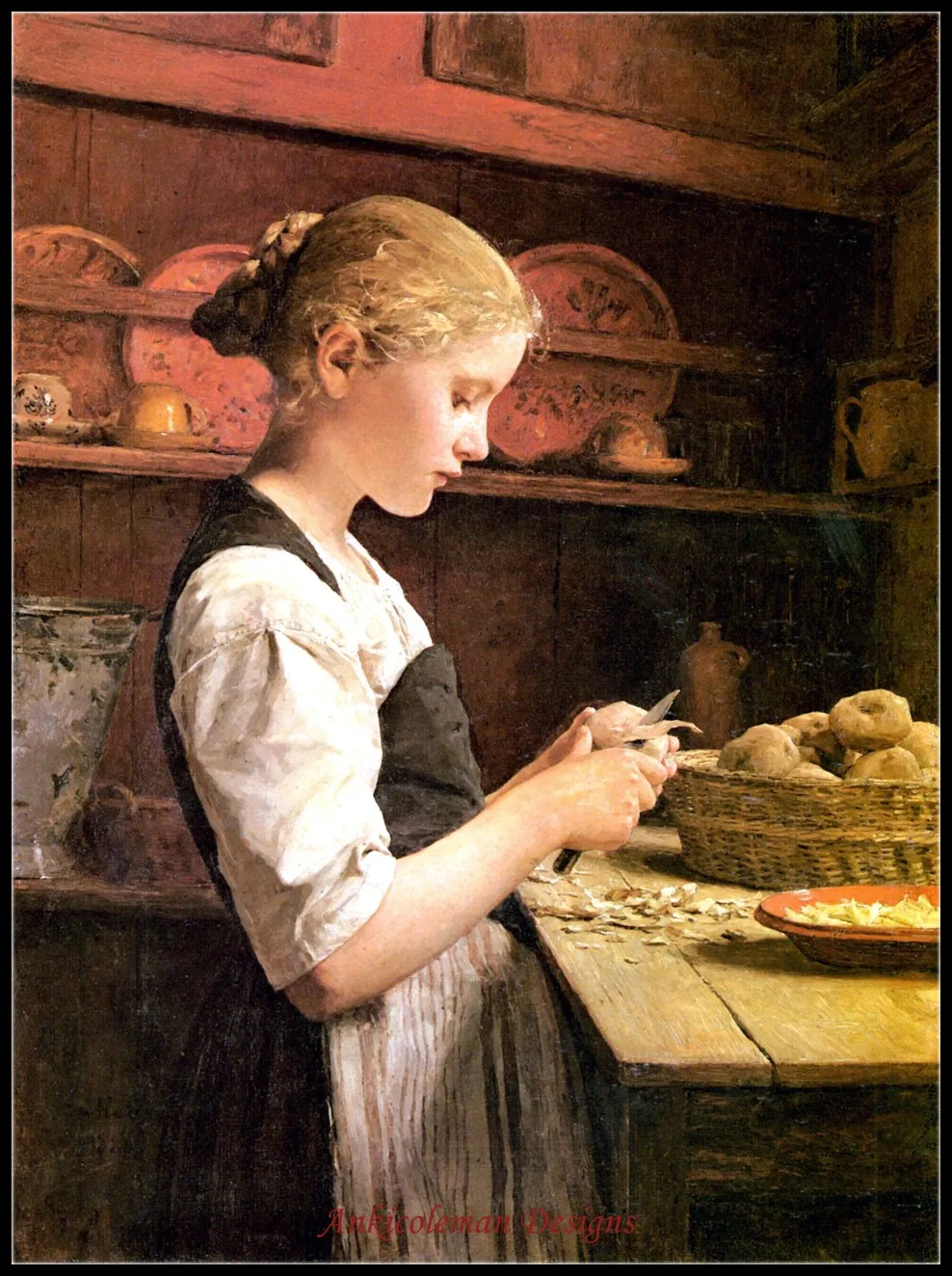 Needlework for embroidery DIY French DMC High Quality - Counted Cross Stitch Kits 14 ct Oil painting - Potato Peeling Girl
Needlework for embroidery DIY French DMC High Quality - Counted Cross Stitch Kits 14 ct Oil painting - Potato Peeling Girl