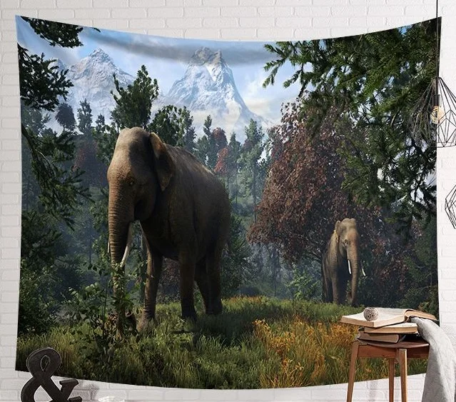 CAMMITEVER Elephant Fantasy Scene Mountain Moon Tapestry Wall Hanging Animal Twin Hippie Tapestry Bedspread
CAMMITEVER Elephant Fantasy Scene Mountain Moon Tapestry Wall Hanging Animal Twin Hippie Tapestry Bedspread