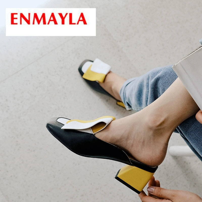Женские шлепанцы на высоком каблуке ENMAYLA, Разноцветные Летние уличные тапочки, размеры 34-43, весна/осень 2019
Женские шлепанцы на высоком каблуке ENMAYLA, Разноцветные Летние уличные тапочки, размеры 34-43, весна/осень 2019