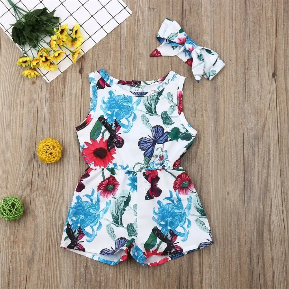 Toddler Kids Baby Girl Clothes Floral Sleeveless Tops Romper Bodysuit+Headband Sunsuit Outfit Set
Toddler Kids Baby Girl Clothes Floral Sleeveless Tops Romper Bodysuit+Headband Sunsuit Outfit Set