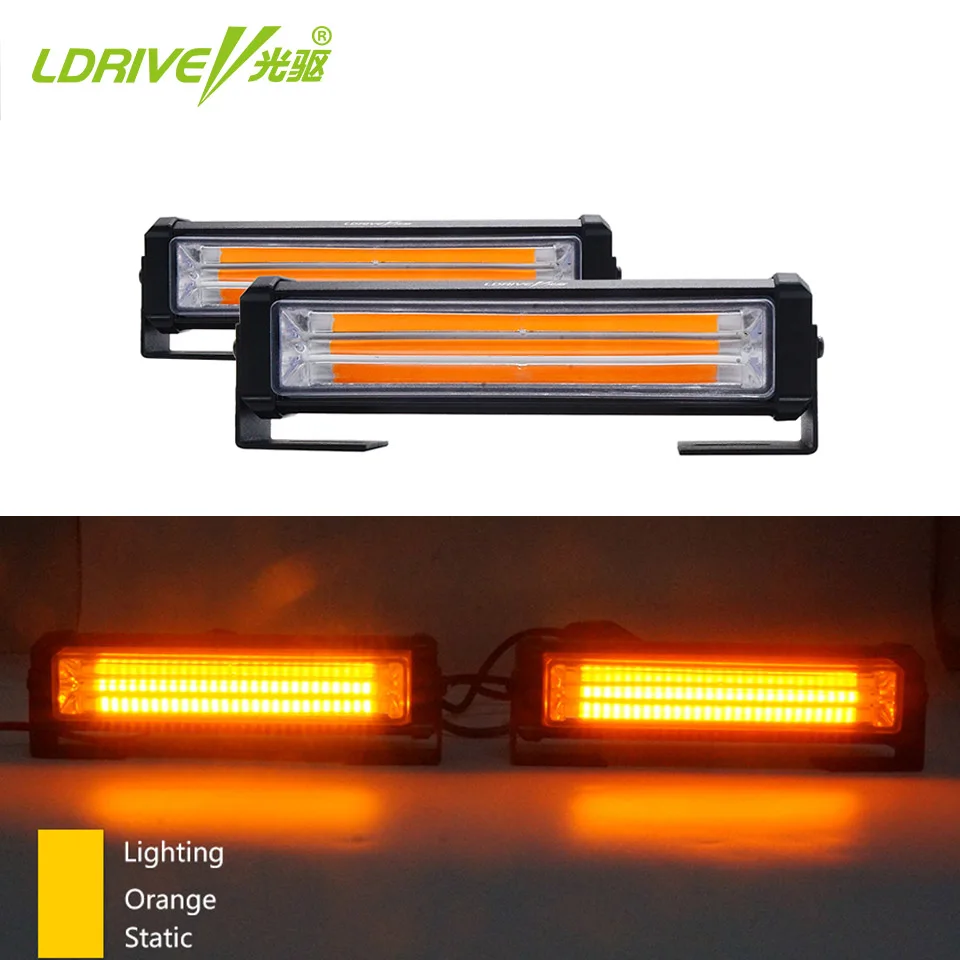 2* Red Yellow Blue Orange Car Truck LED COB Strobe Flash Flashing Warning Grille Light/DRL Emergency Driving Light Bar Police
2* Red Yellow Blue Orange Car Truck LED COB Strobe Flash Flashing Warning Grille Light/DRL Emergency Driving Light Bar Police