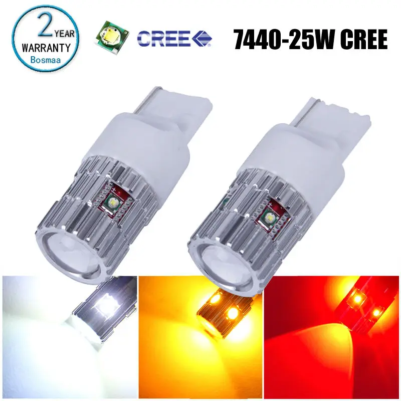 2xBosmaa LED T20 7440 W21W 25W with chips LED High Power Turn Signal Reversing Lamp, Driving Lamp Car Light
2xBosmaa LED T20 7440 W21W 25W with chips LED High Power Turn Signal Reversing Lamp, Driving Lamp Car Light