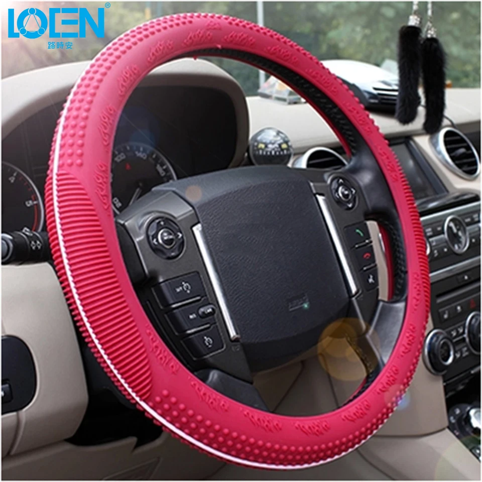 Fashion Durable Leather Texture Soft Silicone Car Auto Steering Wheel Cover 6 Colors Ergonomic Grip Non Slip NEW and Unique
Fashion Durable Leather Texture Soft Silicone Car Auto Steering Wheel Cover 6 Colors Ergonomic Grip Non Slip NEW and Unique