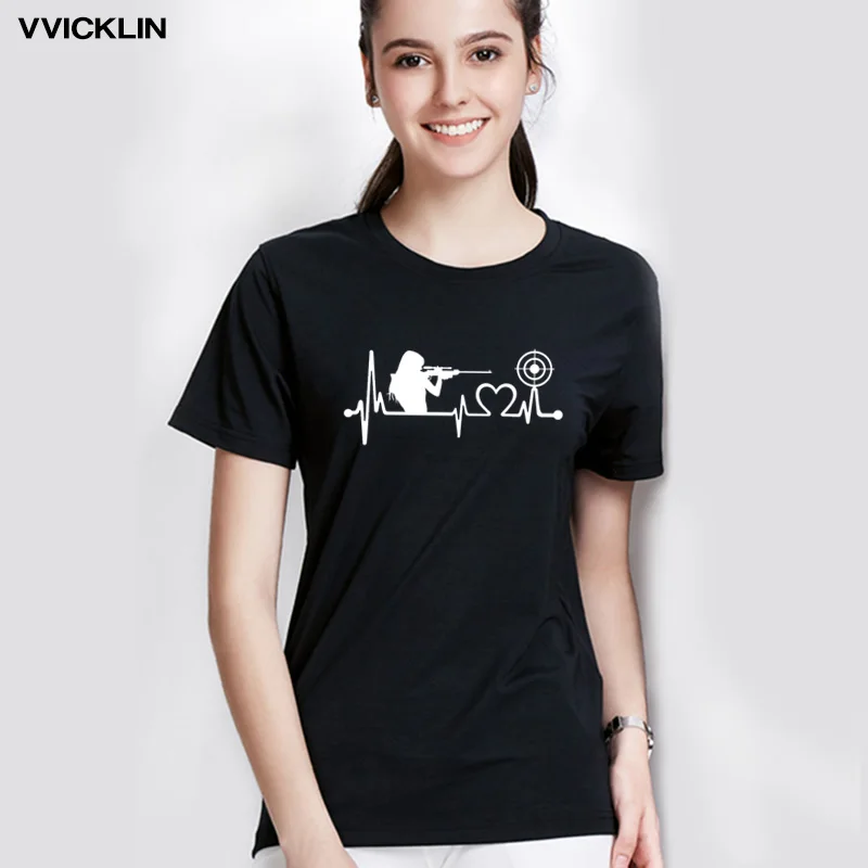2019 Summer Girl Heartbeat Target Gun Shooting Enthusiasts T Shirt Women Cotton Short Sleeve O-neck Tshirt Female Streetwear
2019 Summer Girl Heartbeat Target Gun Shooting Enthusiasts T Shirt Women Cotton Short Sleeve O-neck Tshirt Female Streetwear
