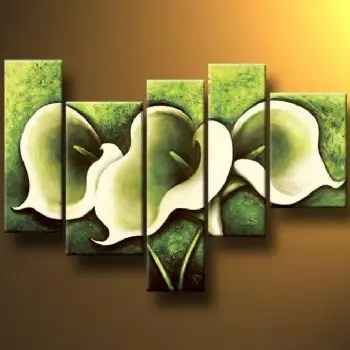 Large Hand Painted 5 pcs canvas painting Green Callas-Modern Canvas Art Wall Decor-Floral Oil Painting Wall pictures Living Room
Large Hand Painted 5 pcs canvas painting Green Callas-Modern Canvas Art Wall Decor-Floral Oil Painting Wall pictures Living Room