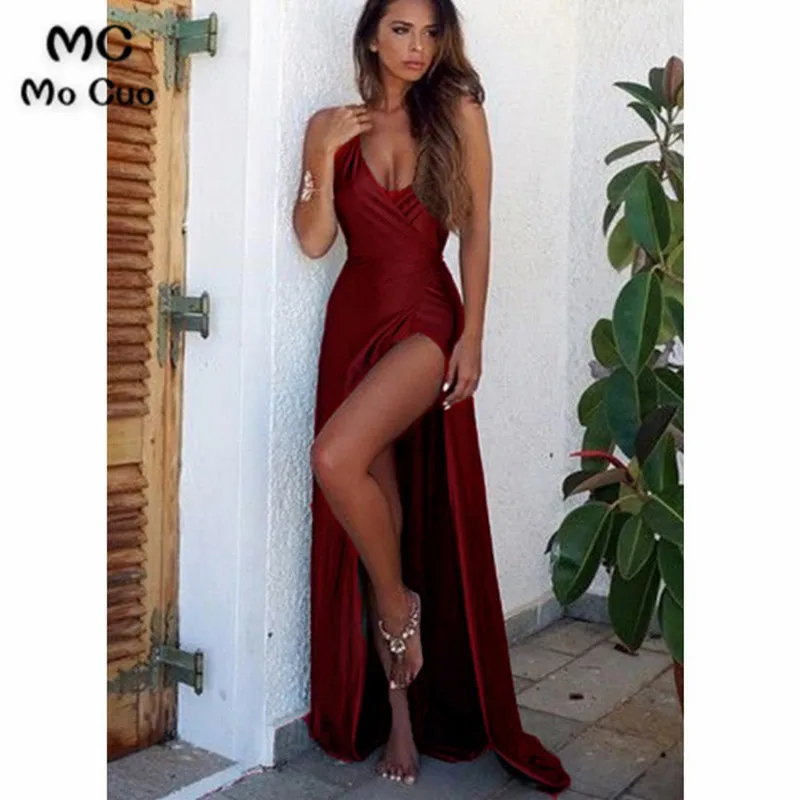Elegant Sexy Burgundy Prom Dresses Long Side Slit Spaghetti Straps Vestido Longo Formal Evening Party Dress for Women
Elegant Sexy Burgundy Prom Dresses Long Side Slit Spaghetti Straps Vestido Longo Formal Evening Party Dress for Women
