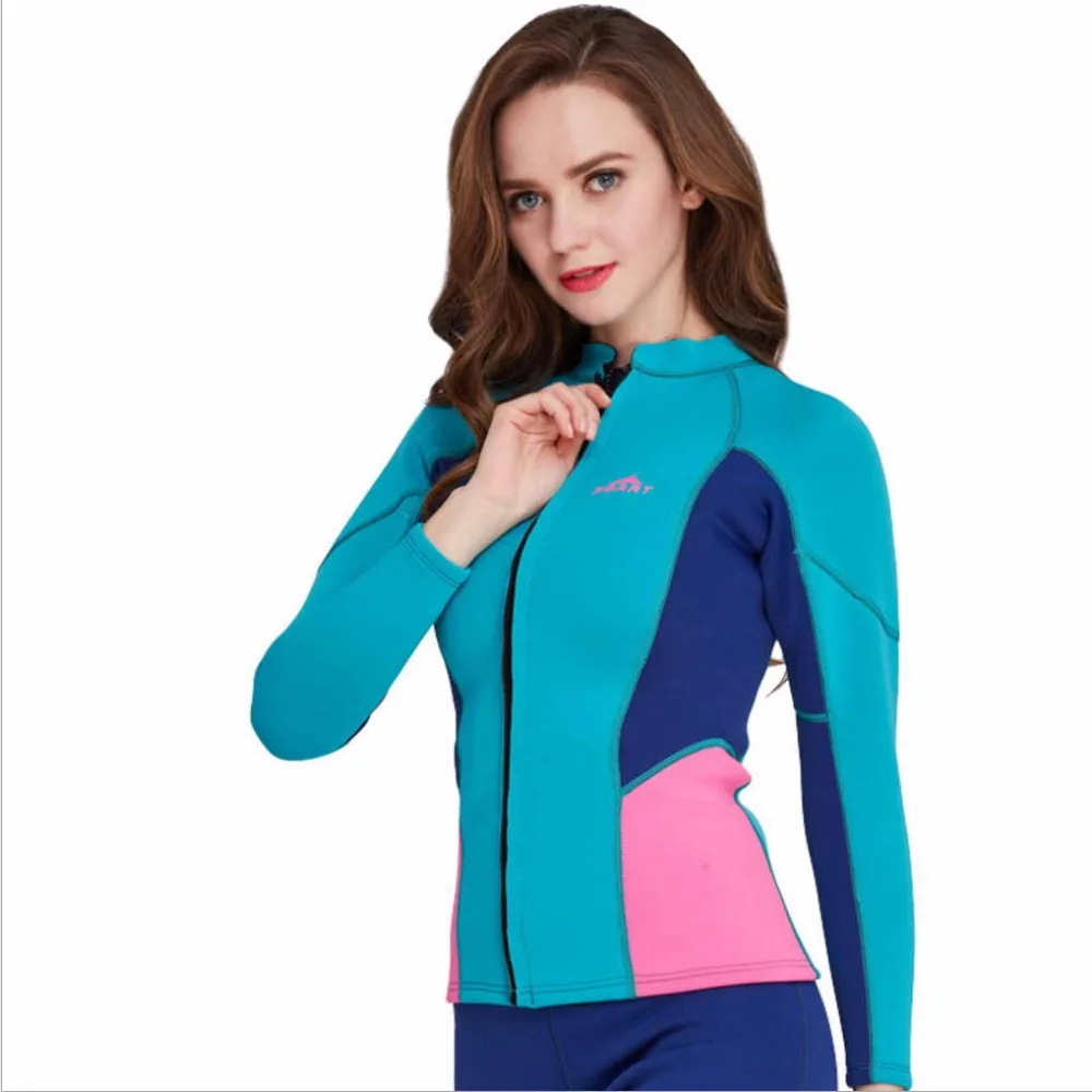 Sbart 2MM Thick Warm Rubber Diving Wetsuits Patchwork Color diving suit Long Sleeve Swimwear Girls Zipper Water Sport jackets
Sbart 2MM Thick Warm Rubber Diving Wetsuits Patchwork Color diving suit Long Sleeve Swimwear Girls Zipper Water Sport jackets
