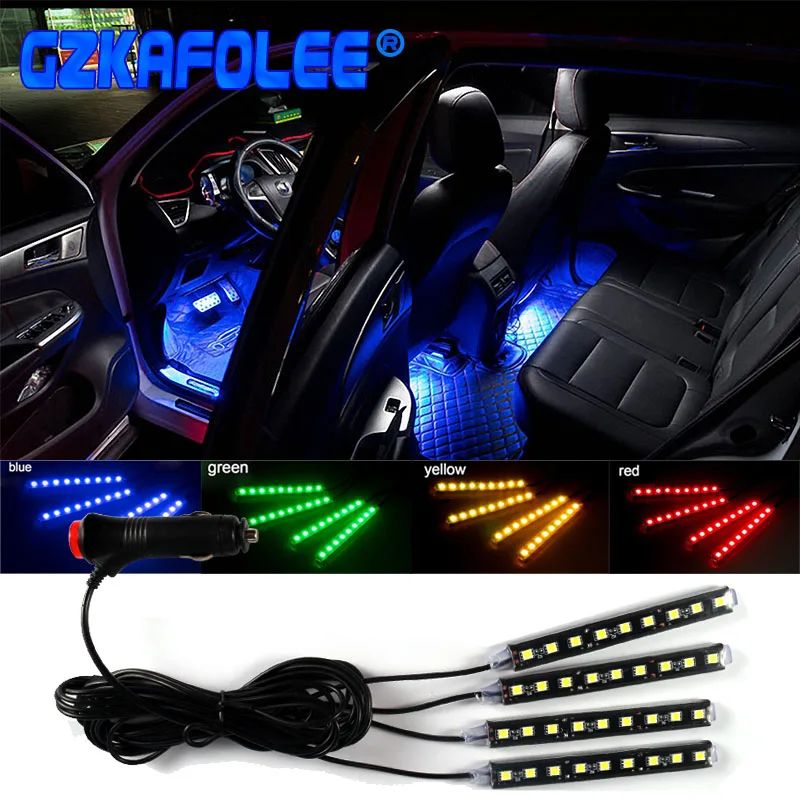 Gzkafolee car light car atmosphere light Decorative Lamp 7 colors optional 12V 5050 chip Car LED Strip Atmosphere Lamp
Gzkafolee car light car atmosphere light Decorative Lamp 7 colors optional 12V 5050 chip Car LED Strip Atmosphere Lamp