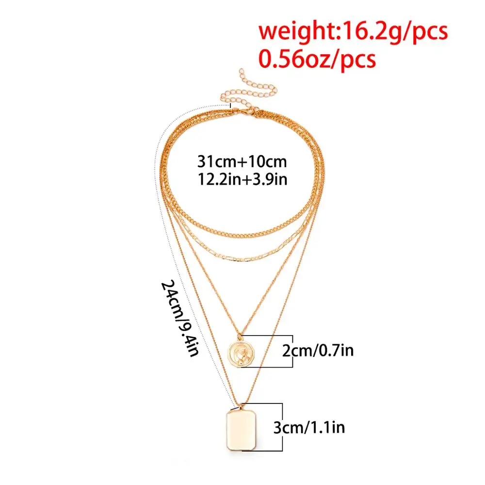 Ingemark Multilayer Carved Coin Choker Necklace 2019 Fashion Statement Square Pendant Long Chain Necklace Women Jewelry Gifts
Ingemark Multilayer Carved Coin Choker Necklace 2019 Fashion Statement Square Pendant Long Chain Necklace Women Jewelry Gifts